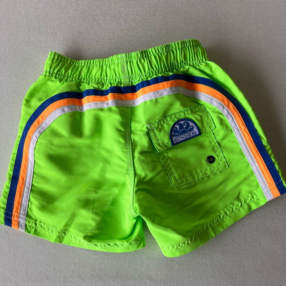Sundek Kids Neon Green Swim Shorts